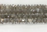 CMS1660 15.5 inches 6*10mm - 8*11mm faceted tyre moonstone beads