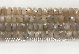 CMS1664 15.5 inches 6*10mm - 8*11mm faceted tyre moonstone beads