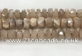 CMS1666 15.5 inches 6*13mm - 8*14mm faceted tyre moonstone beads