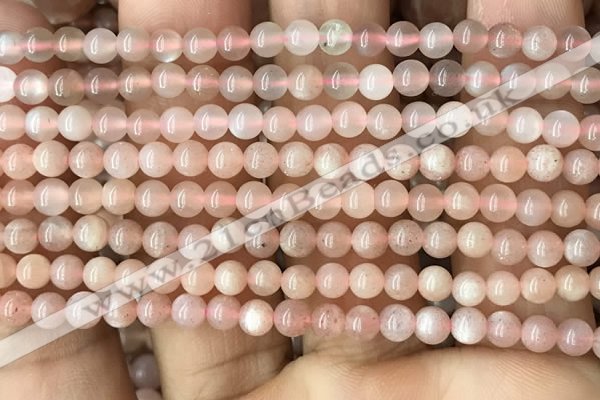 CMS1670 15.5 inches 4mm round moonstone beads wholesale