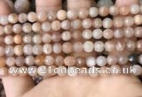 CMS1678 15.5 inches 6mm faceted round moonstone beads wholesale