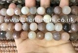 CMS1695 15.5 inches 12mm faceted round rainbow moonstone beads