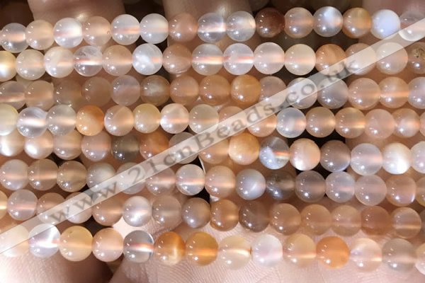 CMS1712 15.5 inches 6mm round rainbow moonstone beads wholesale