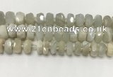 CMS1769 15.5 inches 6*12mm - 8*13mm faceted tyre moonstone beads