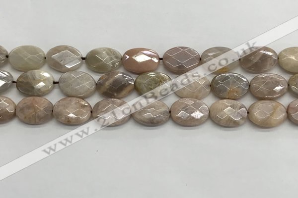 CMS1802 15.5 inches 15*20mm faceted oval AB-color moonstone beads