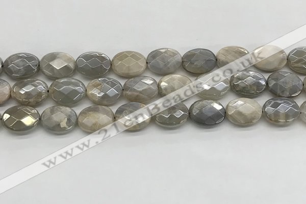 CMS1813 15.5 inches 12*16mm faceted oval AB-color moonstone beads