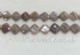 CMS1835 15.5 inches 15*15mm faceted diamond AB-color moonstone beads