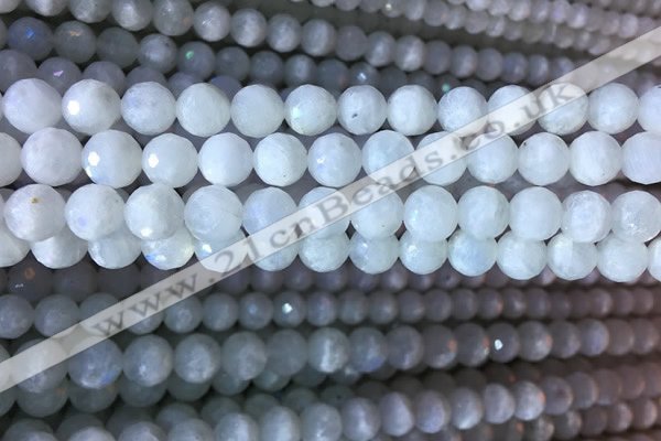 CMS1861 15.5 inches 8mm faceted round white moonstone gemstone beads