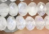 CMS1867 15.5 inches 4*6mm faceted rondelle white moonstone beads