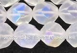 CMS1873 15.5 inches 10mm faceted nuggets AB-color white moonstone beads