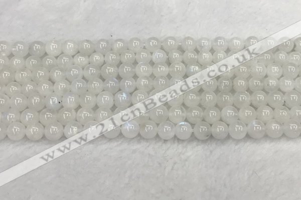 CMS1901 15.5 inches 6mm round white moonstone gemstone beads