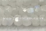 CMS1910 15.5 inches 4.5*6mm faceted rondelle white moonstone beads