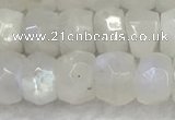 CMS1911 15.5 inches 5*8mm faceted rondelle white moonstone beads