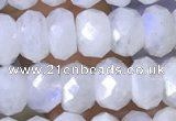 CMS1926 15.5 inches 5*8mm faceted rondelle white moonstone beads