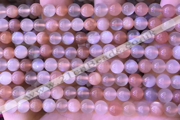 CMS1953 15.5 inches 6mm round rainbow moonstone gemstone beads