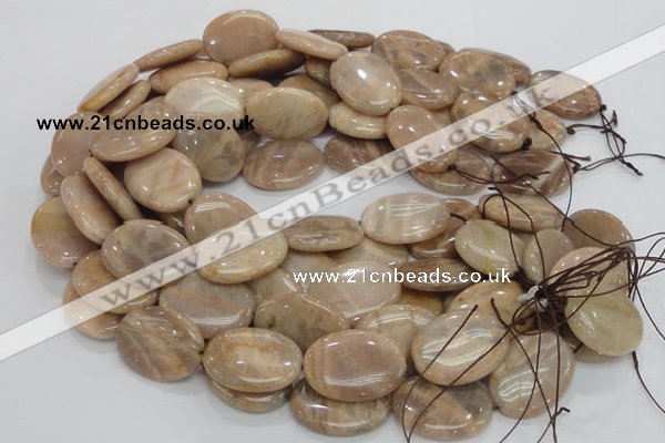 CMS20 15.5 inches 22*30mm oval moonstone gemstone beads wholesale