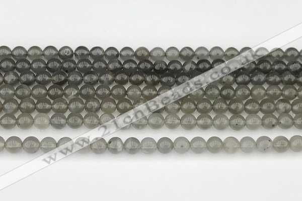 CMS2020 15.5 inches 6mm round black moonstone beads wholesale