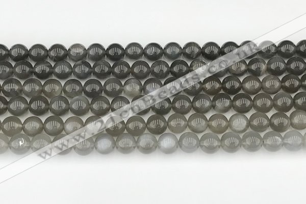 CMS2021 15.5 inches 8mm round black moonstone beads wholesale