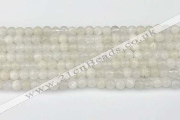 CMS2025 15.5 inches 5mm round white moonstone beads wholesale