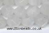 CMS2066 15.5 inches 8mm faceted nuggets white moonstone beads