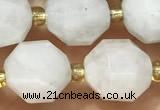 CMS2067 15 inches 9*10mm faceted white moonstone beads wholesale