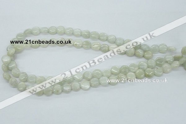 CMS209 15.5 inches 10mm flat round moonstone gemstone beads wholesale