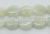 CMS210 15.5 inches 14mm flat round moonstone gemstone beads wholesale