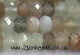 CMS2120 15 inches 4*6mm faceted rondelle moonstone beads
