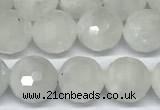 CMS2124 15 inches 8mm faceted rondelle white moonstone beads