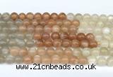 CMS2165 15 inches 6mm round rainbow moonstone beads