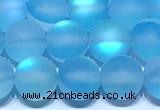 CMS2186 15 inches 6mm, 8mm, 10mm & 12mm round matte synthetic moonstone beads