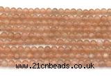 CMS2251 15 inches 6mm round orange moonstone beads wholesale