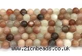 CMS2274 15 inches 8mm round rainbow moonstone gemstone beads
