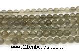 CMS2295 15 inches 8mm round grey moonstone beads wholesale