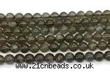 CMS2302 15 inches 8mm round black moonstone beads wholesale