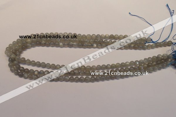 CMS301 15.5 inches 6mm round natural grey moonstone beads wholesale