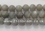 CMS304 15.5 inches 9mm round natural grey moonstone beads wholesale