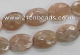 CMS35 15.5 inches 12*16mm faceted oval moonstone gemstone beads