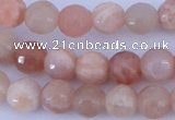 CMS351 15.5 inches 8mm faceted round natural pink moonstone beads