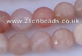 CMS353 15.5 inches 16mm faceted round natural pink moonstone beads