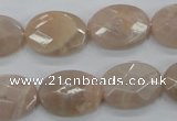 CMS36 15.5 inches 14*18mm faceted oval moonstone gemstone beads