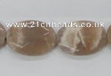 CMS37 15.5 inches 18*24mm faceted oval moonstone gemstone beads