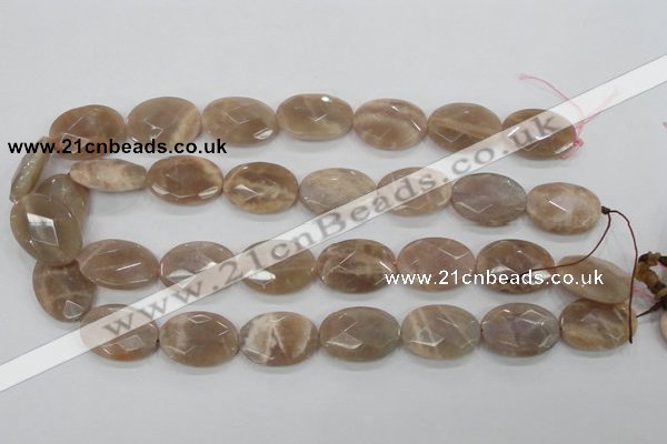 CMS37 15.5 inches 18*24mm faceted oval moonstone gemstone beads