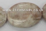 CMS39 15.5 inches 30*40mm faceted oval moonstone gemstone beads