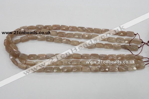 CMS40 15.5 inches 8*12mm faceted rectangle moonstone gemstone beads