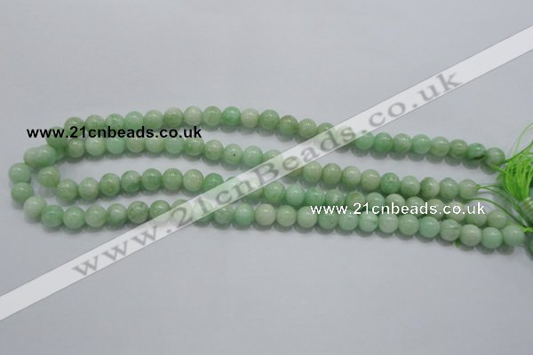 CMS403 15.5 inches 8mm round green moonstone beads wholesale