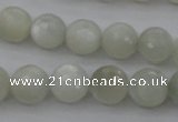 CMS453 15.5 inches 8mm faceted round white moonstone gemstone beads