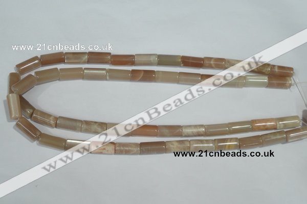 CMS516 15.5 inches 8*16mm tube moonstone beads wholesale