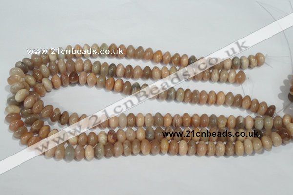 CMS519 15.5 inches 6*10mm rondelle moonstone beads wholesale