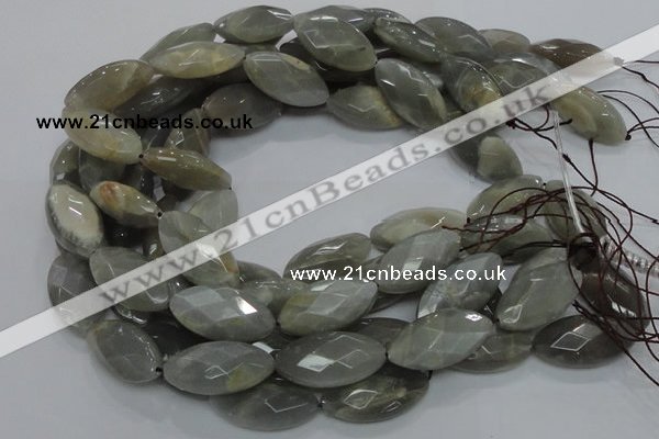 CMS52 15.5 inches faceted marquise 15*30mm moonstone gemstone beads